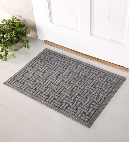 Plow & Hearth Doormats Indoor Living Waterhog Basket Weave Doormat