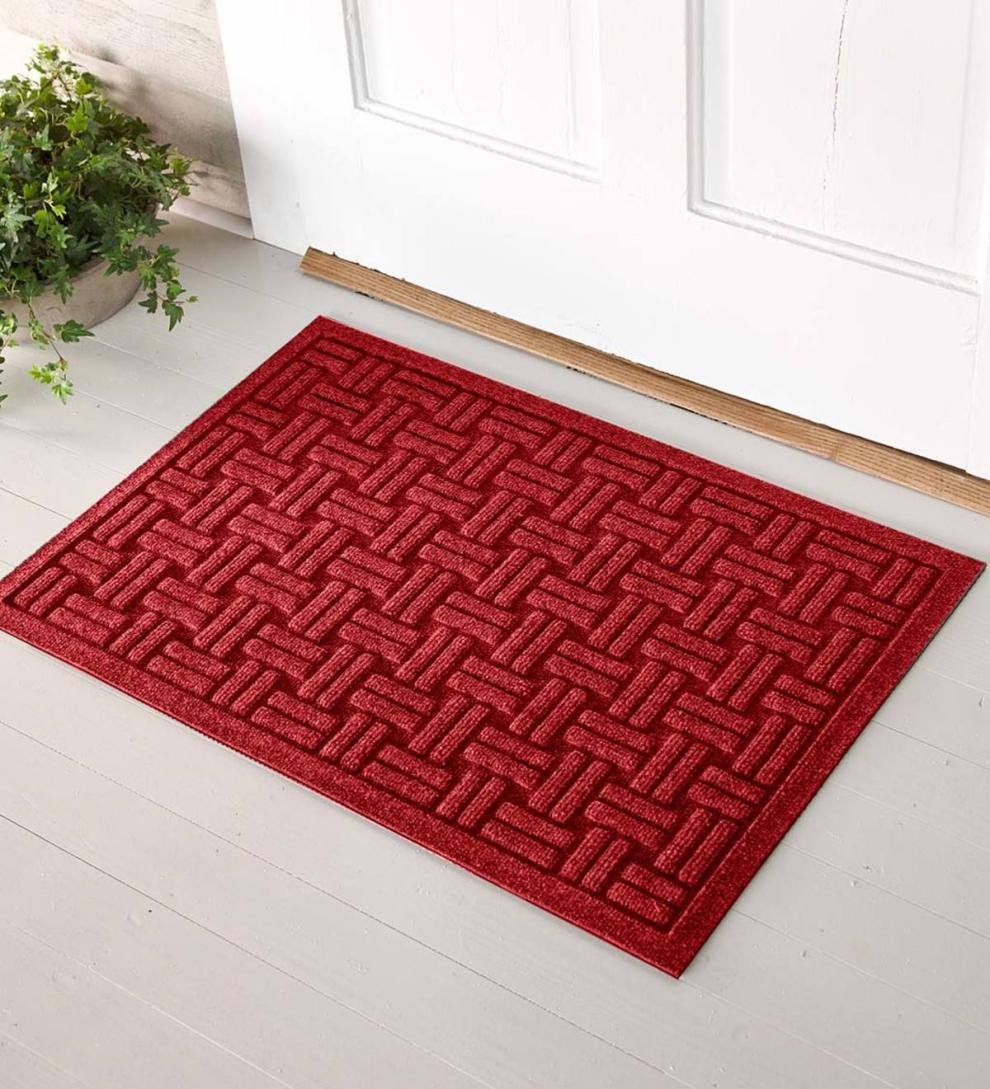 Plow & Hearth Doormats Indoor Living Waterhog Basket Weave Doormat