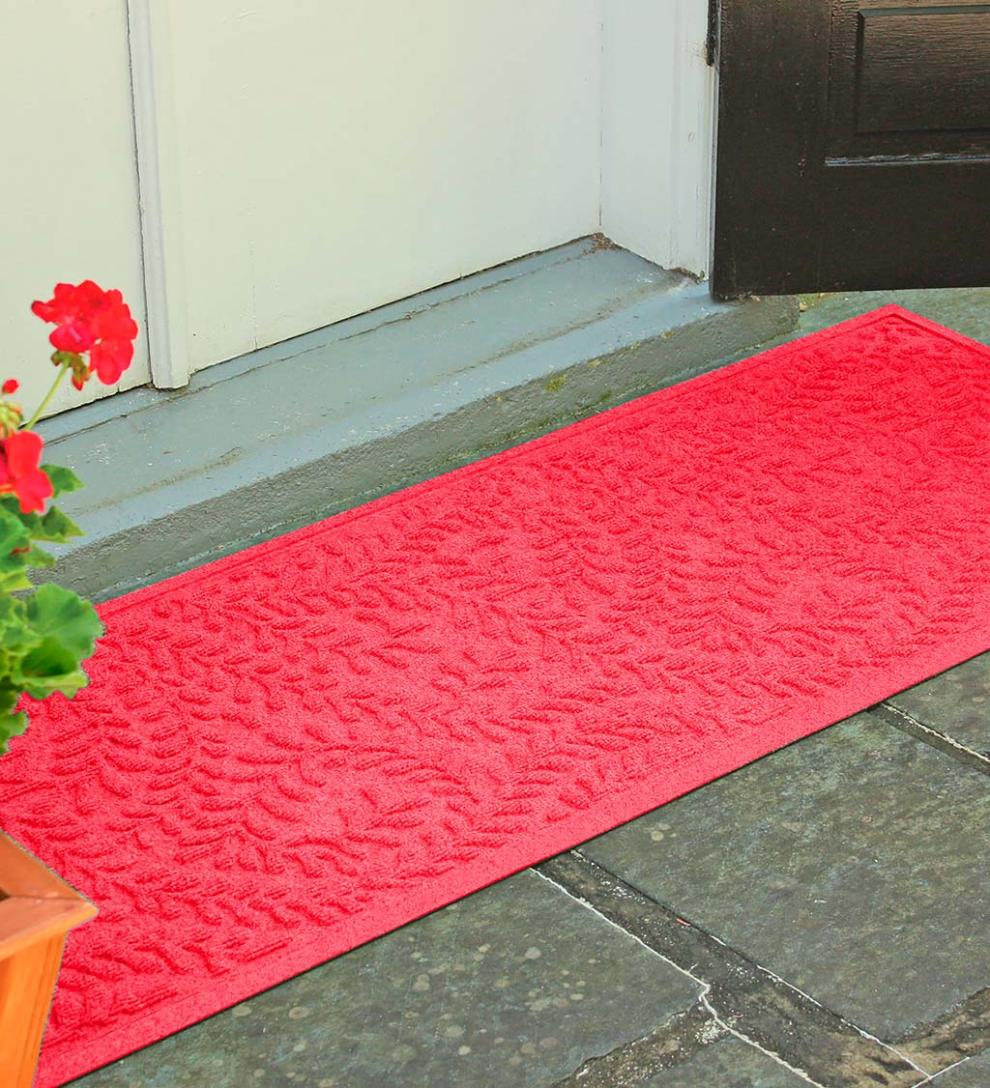 Plow & Hearth Doormats Indoor Living Waterhog Indoor/Outdoor Leaves Doormat
