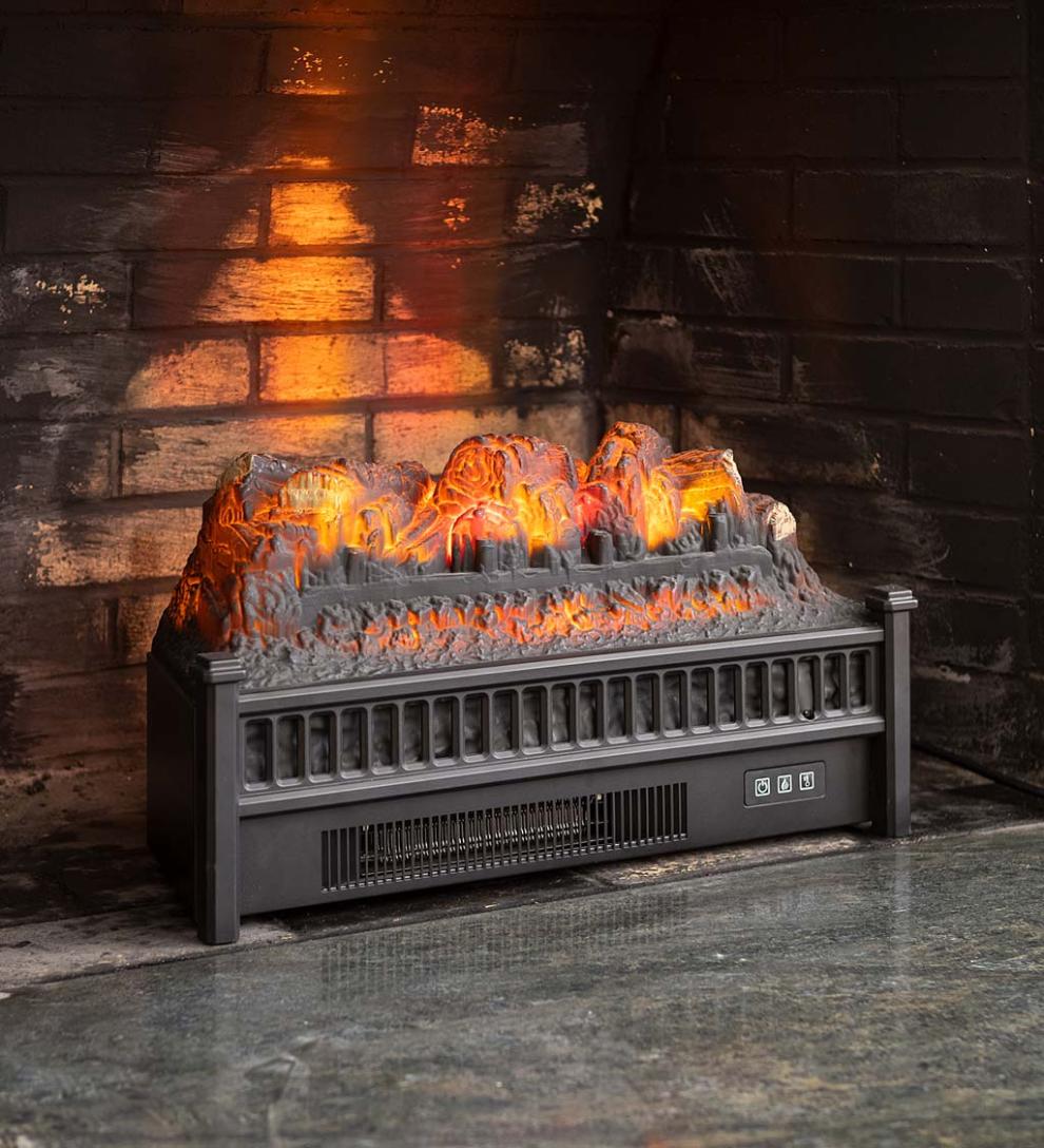 Plow & Hearth Electric Fireplaces & Stoves Fireplace & Hearth Electric Log Set With Adjustable Flame Settings And Remote Control - Oak