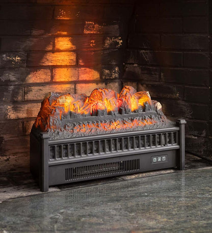 Plow & Hearth Electric Fireplaces & Stoves Fireplace & Hearth Electric Log Set With Adjustable Flame Settings And Remote Control - Oak