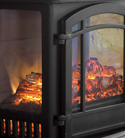 Plow & Hearth Electric Fireplaces & Stoves Fireplace & Hearth Panoramic Quartz Infrared Stove Heater - Black