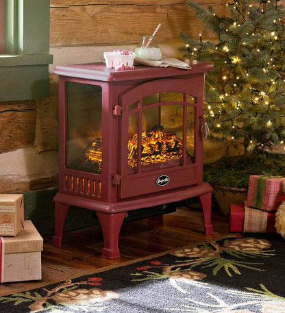 Plow & Hearth Electric Fireplaces & Stoves Fireplace & Hearth Panoramic Quartz Infrared Stove Heater - Black
