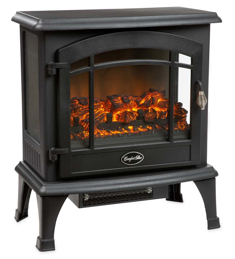 Plow & Hearth Electric Fireplaces & Stoves Fireplace & Hearth Panoramic Quartz Infrared Stove Heater - Black