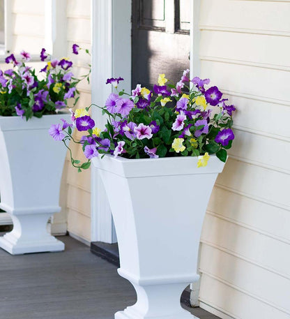 Plow & Hearth Faux Flowers & Plants Indoor Living Faux Petunia Urn Filler - Purple