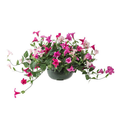 Plow & Hearth Faux Flowers & Plants Indoor Living Faux Petunia Urn Filler - Purple