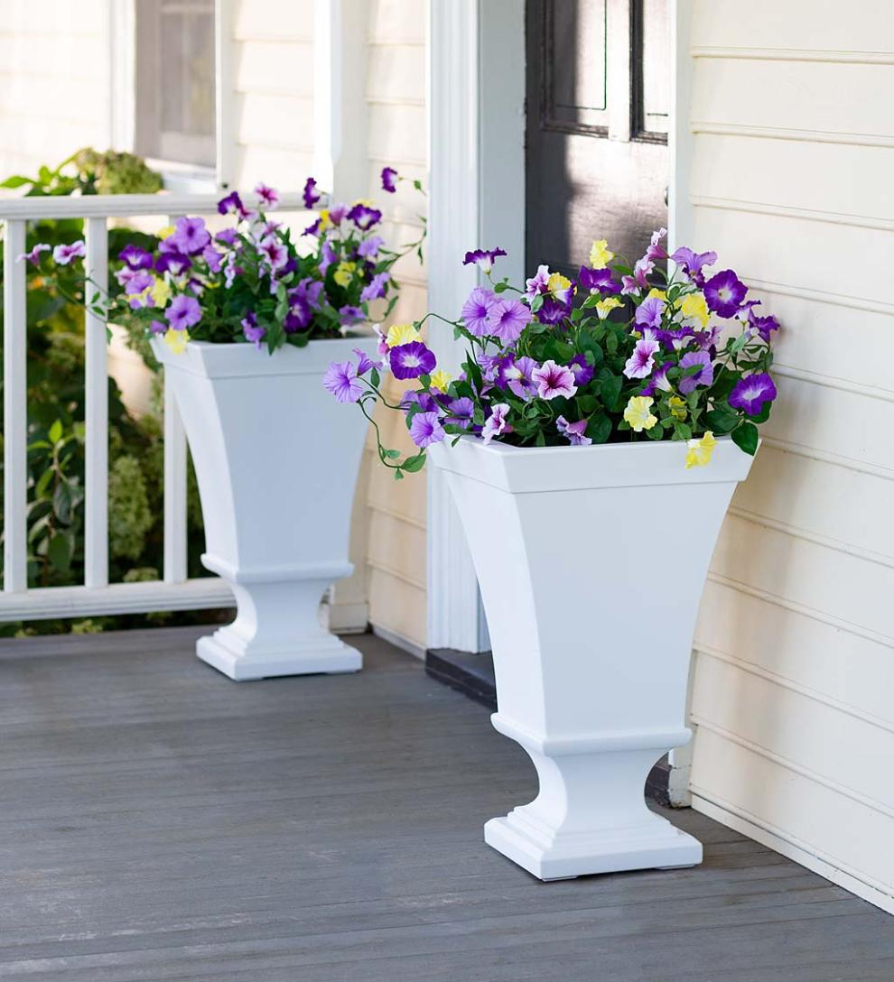 Plow & Hearth Faux Flowers & Plants Indoor Living Faux Petunia Urn Filler - Purple