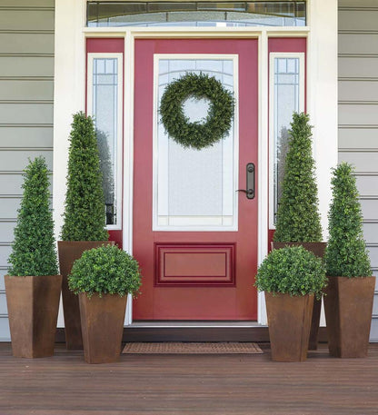 Plow & Hearth Faux Flowers & Plants Indoor Living Indoor/Outdoor Faux Boxwood Greenery Accents