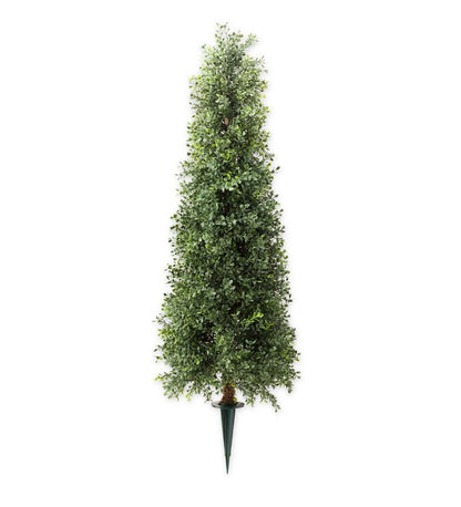 Plow & Hearth Faux Flowers & Plants Indoor Living Indoor/Outdoor Faux Boxwood Greenery Accents