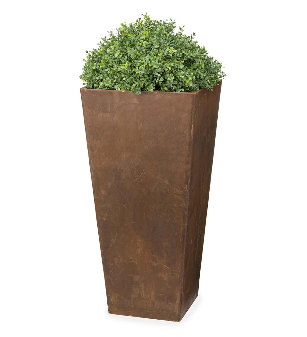 Plow & Hearth Faux Flowers & Plants Indoor Living Indoor/Outdoor Faux Boxwood Greenery Accents
