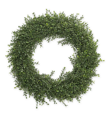 Plow & Hearth Faux Flowers & Plants Indoor Living Indoor/Outdoor Faux Boxwood Greenery Accents