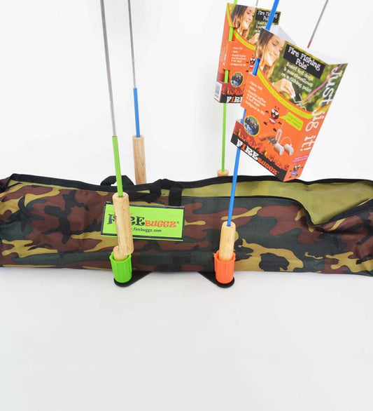 Plow & Hearth Fire Pits Fireplace & Hearth 6-Piece Campfire Cooking Family Fun Pak With Camo Bag - Camo