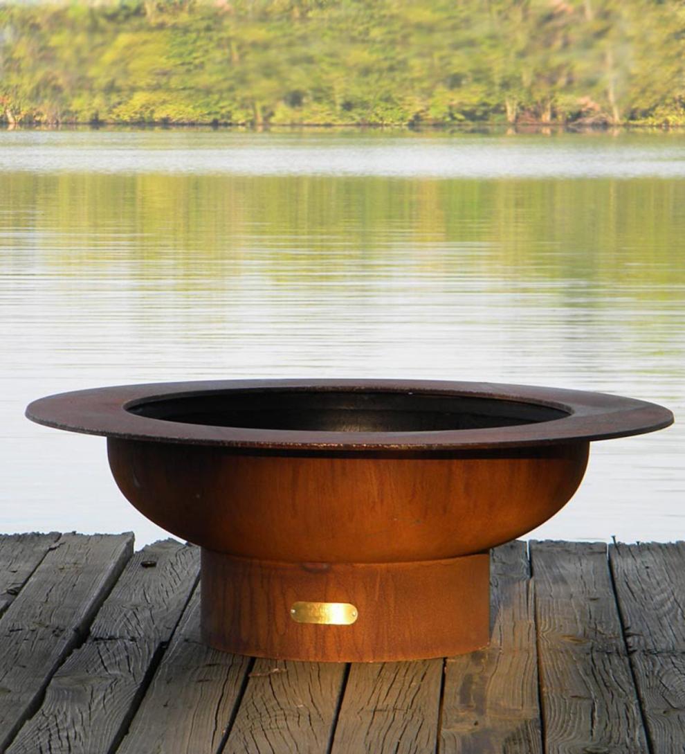 Plow & Hearth Fire Pits Fireplace & Hearth American-Made Firepit Art Saturn Fire Pit