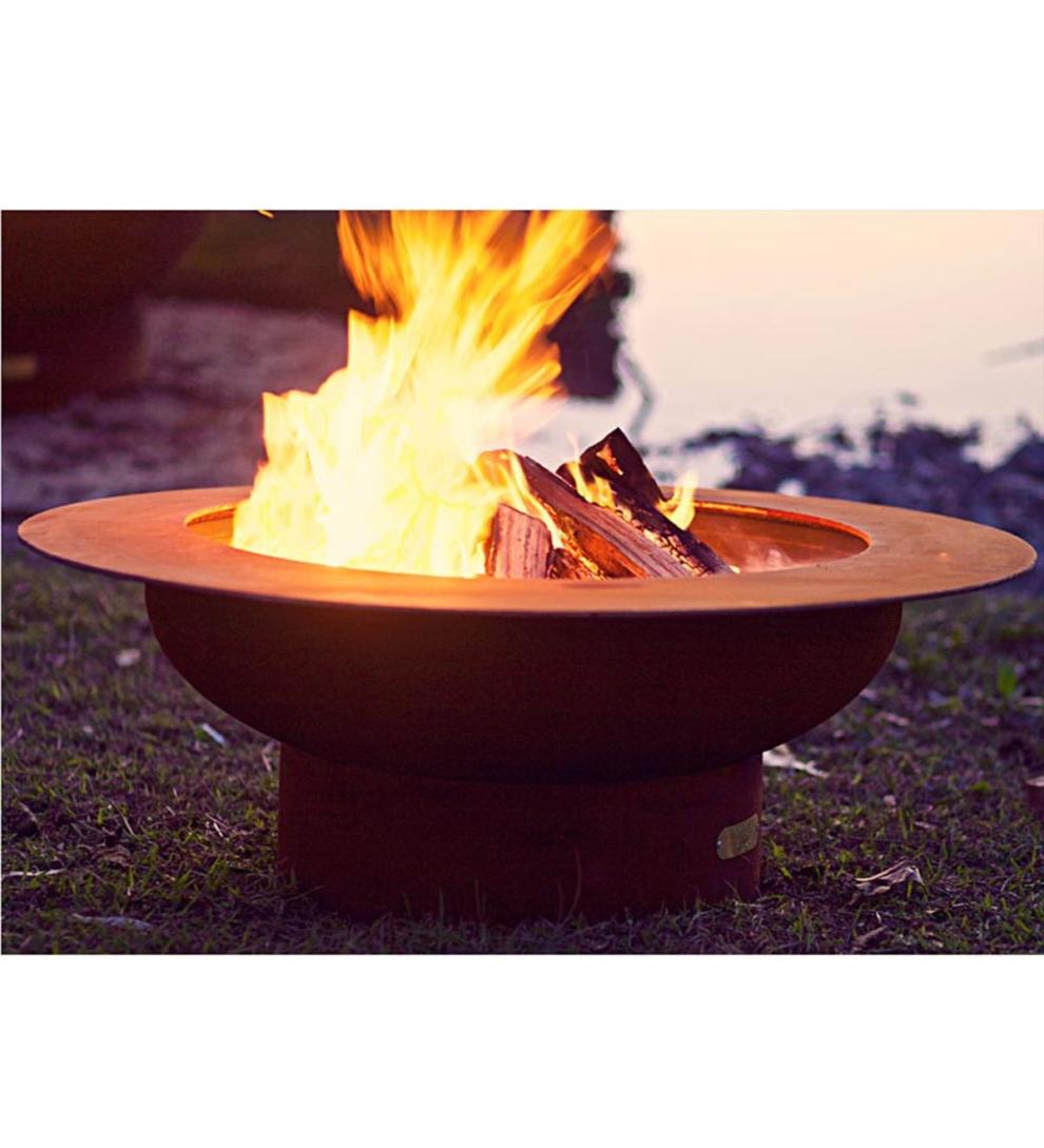 Plow & Hearth Fire Pits Fireplace & Hearth American-Made Firepit Art Saturn Fire Pit
