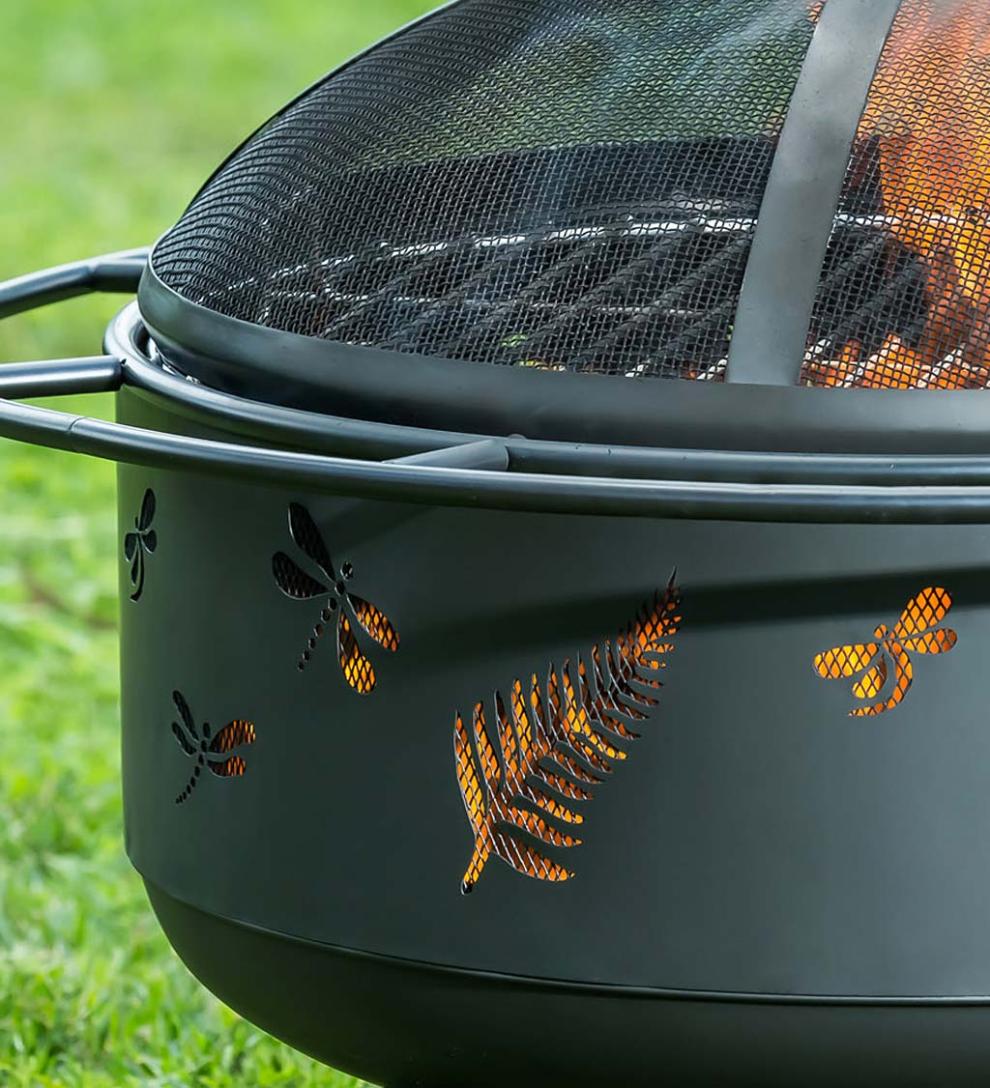 Plow & Hearth Fire Pits Fireplace & Hearth Dragonfly Wood-Burning Fire Pit