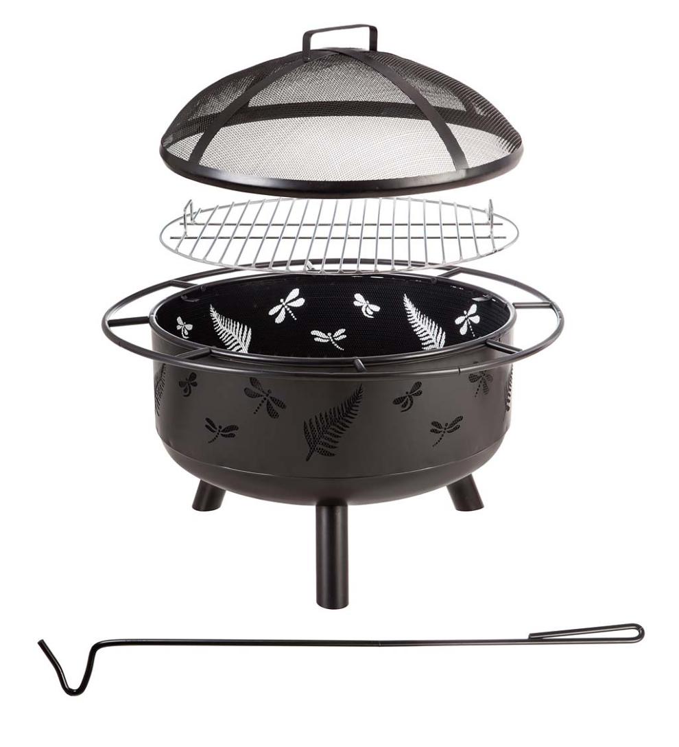 Plow & Hearth Fire Pits Fireplace & Hearth Dragonfly Wood-Burning Fire Pit