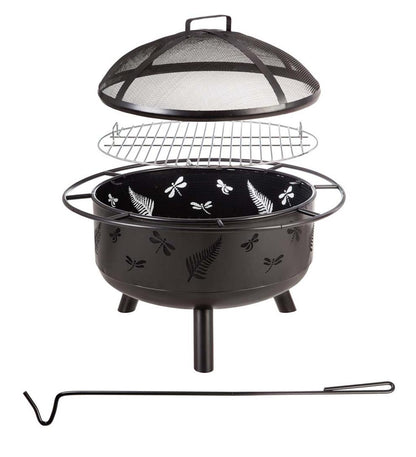 Plow & Hearth Fire Pits Fireplace & Hearth Dragonfly Wood-Burning Fire Pit