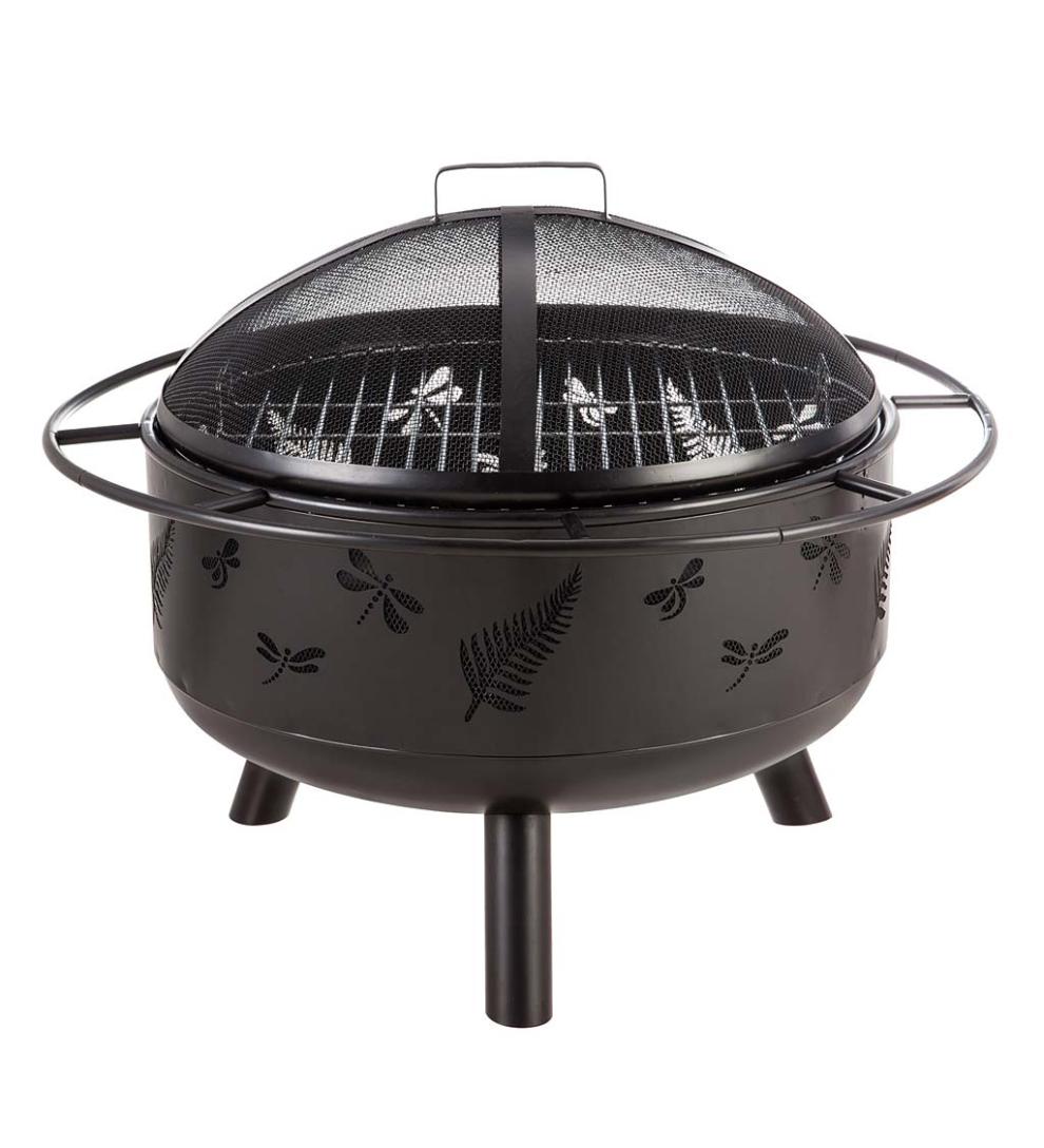 Plow & Hearth Fire Pits Fireplace & Hearth Dragonfly Wood-Burning Fire Pit