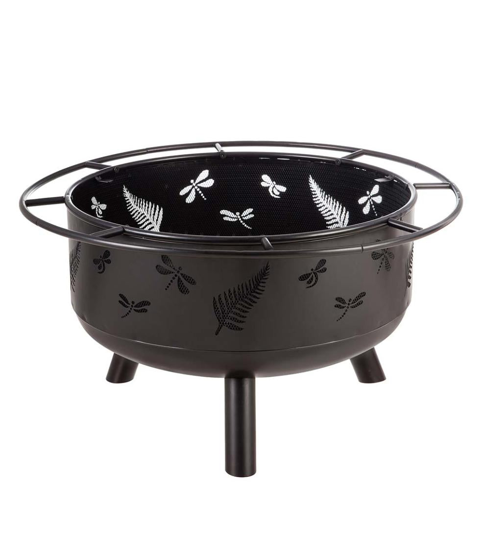 Plow & Hearth Fire Pits Fireplace & Hearth Dragonfly Wood-Burning Fire Pit