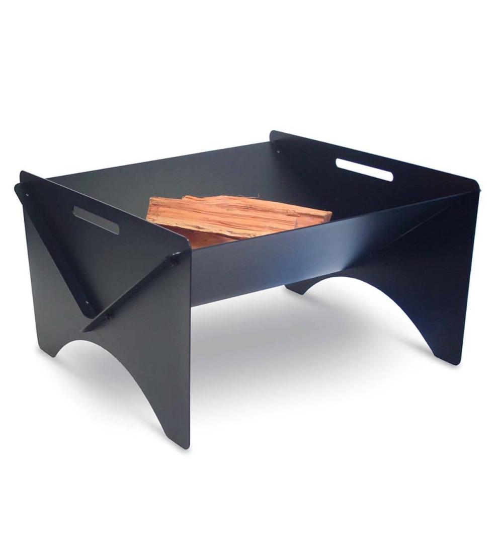 Plow & Hearth Fire Pits Fireplace & Hearth Geo Outdoor Fire Pit - Black