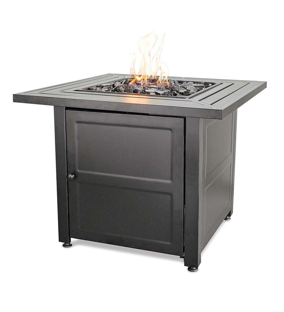 Plow & Hearth Fire Pits Fireplace & Hearth Gilbert Outdoor Lp Gas Fire Pit With Steel Mantel