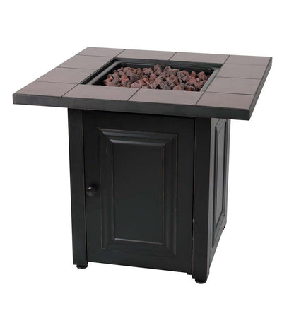 Plow & Hearth Fire Pits Fireplace & Hearth Halifax Propane Gas Fire Pit With Tabletop Insert And Lava Rocks