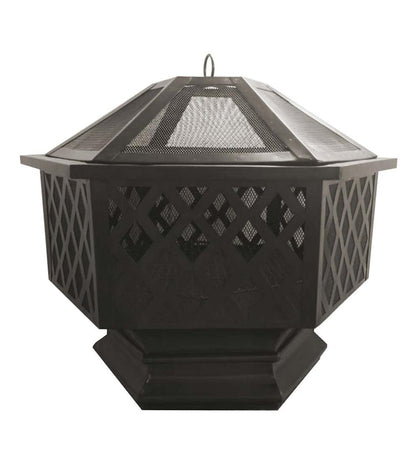 Plow & Hearth Fire Pits Fireplace & Hearth Hexagon Wood-Burning Fire Pit