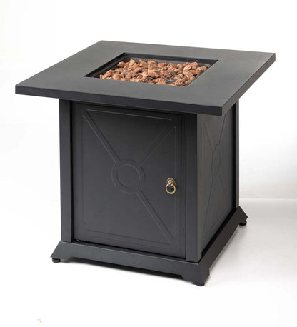 Plow & Hearth Fire Pits Fireplace & Hearth Sandford Propane Gas Fire Pit With Tabletop Insert And Lava Rocks