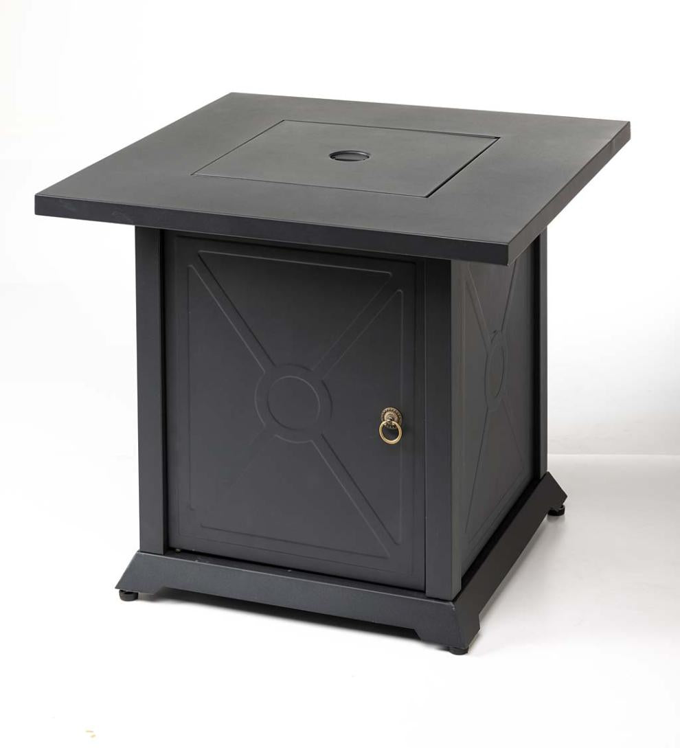 Plow & Hearth Fire Pits Fireplace & Hearth Sandford Propane Gas Fire Pit With Tabletop Insert And Lava Rocks