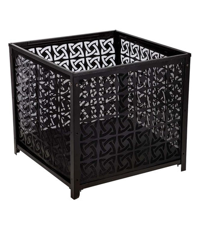 Plow & Hearth Fire Pits Fireplace & Hearth Square Celtic Knot Wood Burning Fire Pit - Black