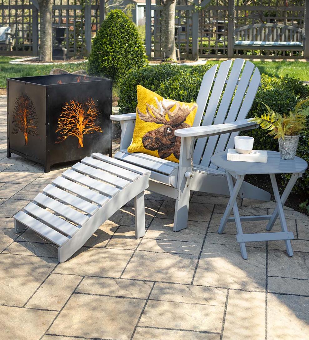 Plow & Hearth Fire Pits Fireplace & Hearth Square Tree Of Life Wood Burning Fire Pit