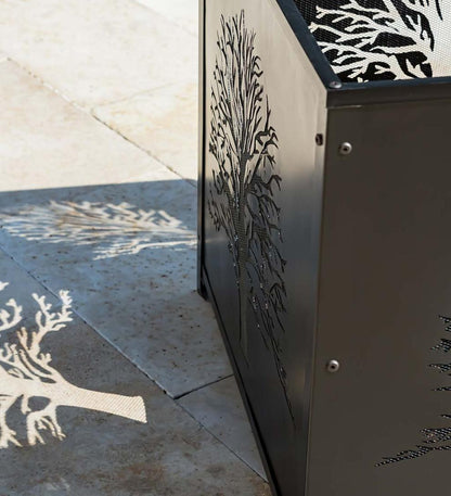 Plow & Hearth Fire Pits Fireplace & Hearth Square Tree Of Life Wood Burning Fire Pit