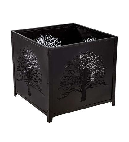 Plow & Hearth Fire Pits Fireplace & Hearth Square Tree Of Life Wood Burning Fire Pit