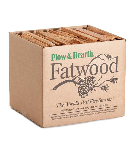 Plow & Hearth Fire Starters & Fatwood Fireplace & Hearth Cypher Fatwood Caddy With 4 Lbs. Fatwood