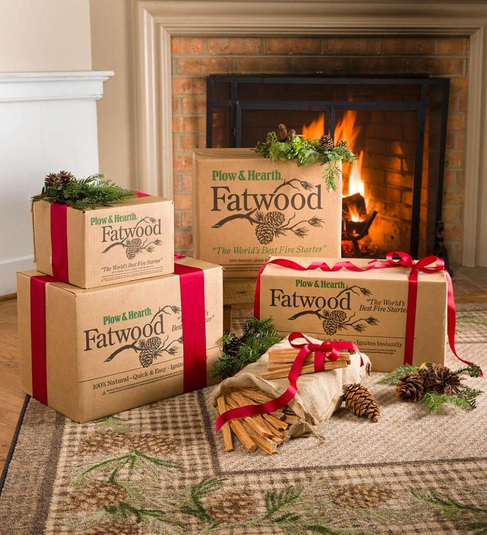 Plow & Hearth Fire Starters & Fatwood Fireplace & Hearth Fatwood Fire-Starter Pre-Split Kindling