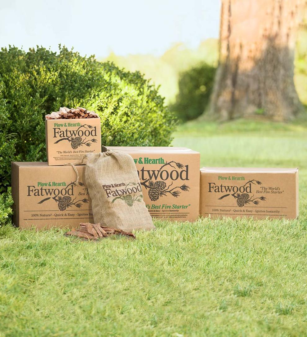 Plow & Hearth Fire Starters & Fatwood Fireplace & Hearth Fatwood Fire-Starter Pre-Split Kindling