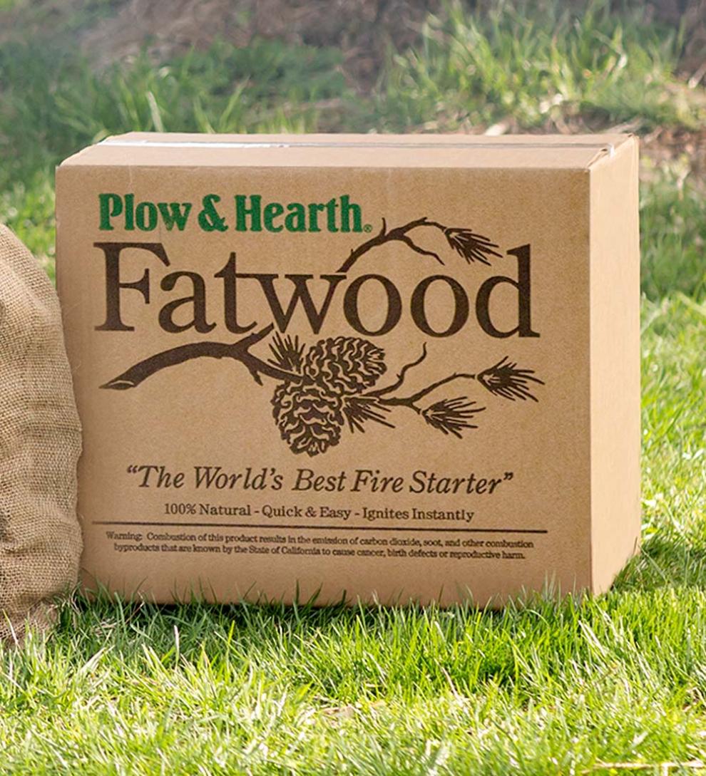 Plow & Hearth Fire Starters & Fatwood Fireplace & Hearth Fatwood Fire-Starter Pre-Split Kindling