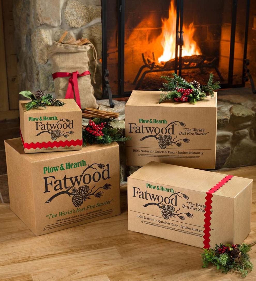 Plow & Hearth Fire Starters & Fatwood Fireplace & Hearth Fatwood Fire-Starter Pre-Split Kindling
