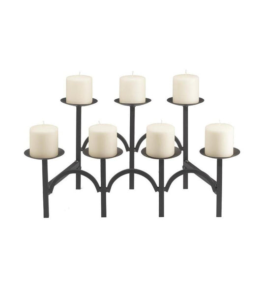 Plow & Hearth Fireplace Candelabras Fireplace & Hearth Iron Two-Tiered Fireplace Candelabra - Black