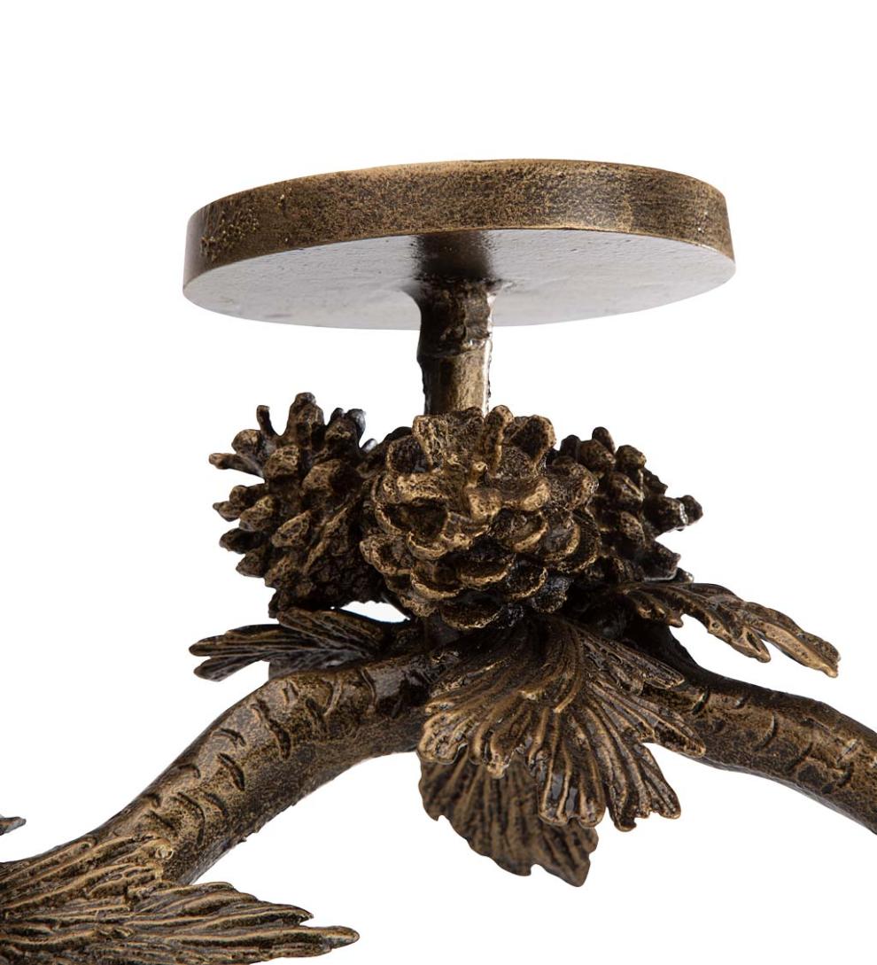 Plow & Hearth Fireplace Candelabras Fireplace & Hearth Pine Cone Cast Aluminum Fireplace Candelabra