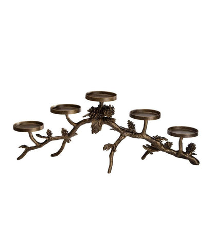 Plow & Hearth Fireplace Candelabras Fireplace & Hearth Pine Cone Cast Aluminum Fireplace Candelabra