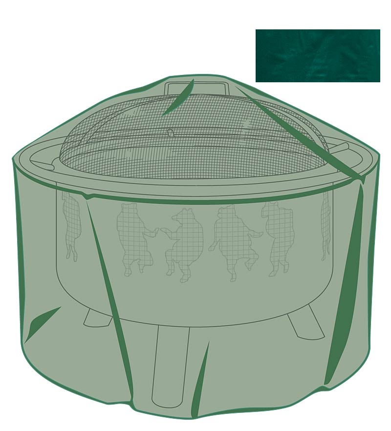 Plow & Hearth Fireplace Cleaning & Maintenance Fireplace & Hearth Classic Outdoor Furniture All-Weather Fire Pit Cover - Green