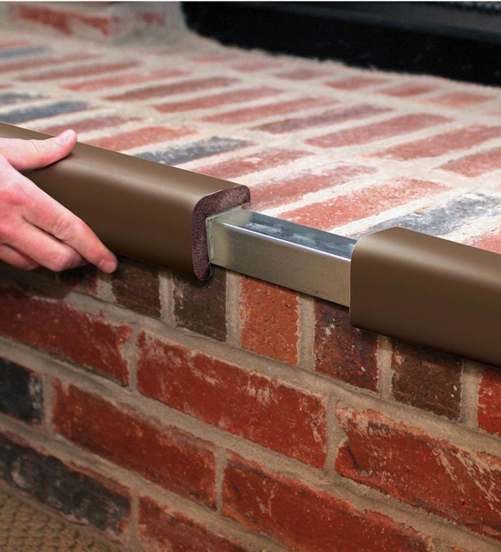 Plow & Hearth Fireplace Cleaning & Maintenance Fireplace & Hearth Flame-Resistant Metal Backed Hearth Guard - Black