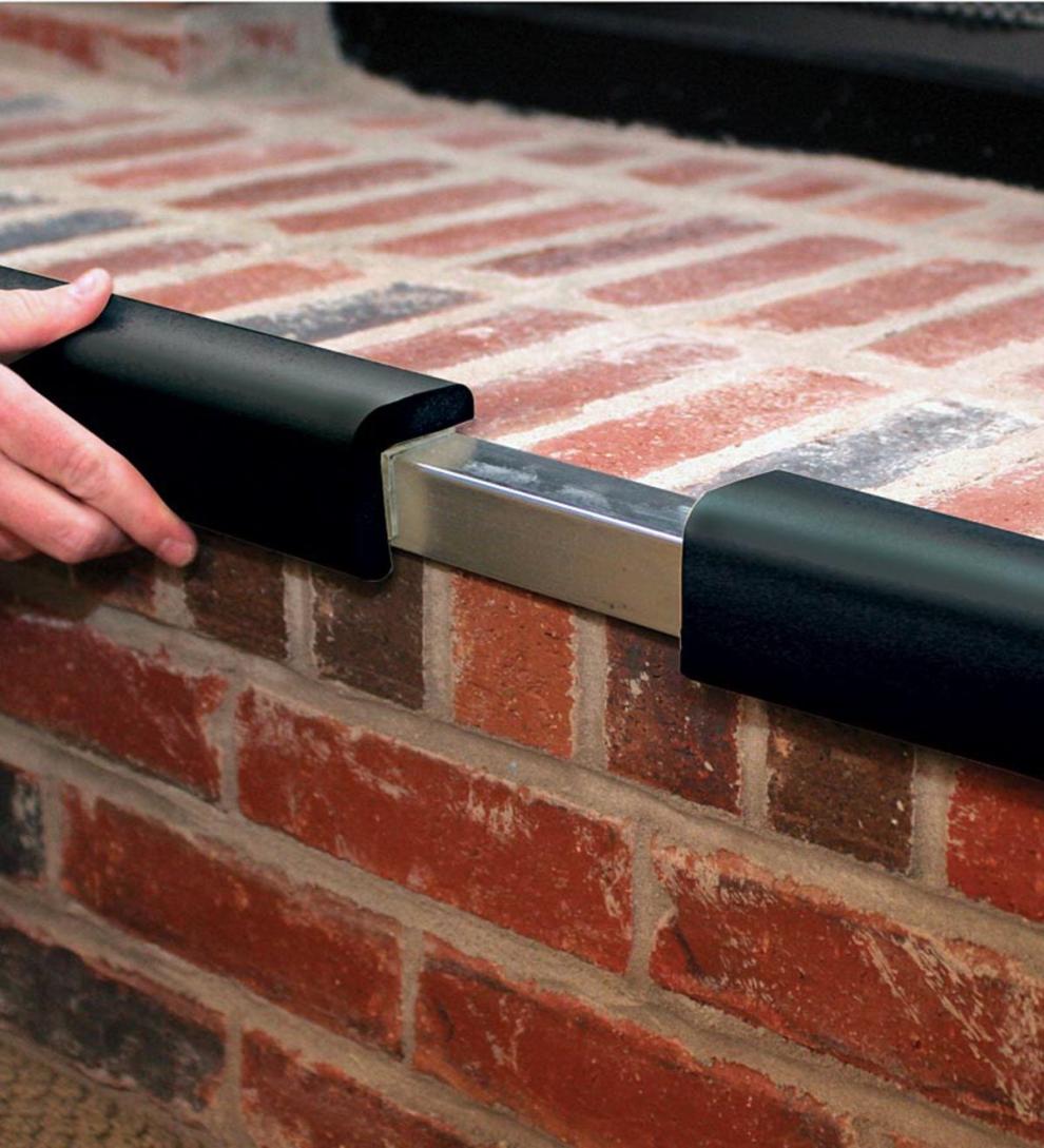 Plow & Hearth Fireplace Cleaning & Maintenance Fireplace & Hearth Flame-Resistant Metal Backed Hearth Guard - Black