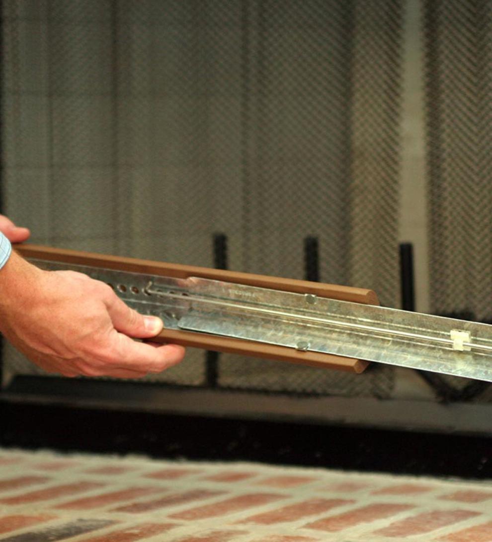 Plow & Hearth Fireplace Cleaning & Maintenance Fireplace & Hearth Flame-Resistant Metal Backed Hearth Guard - Black