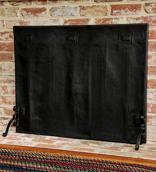 Plow & Hearth Fireplace Cleaning & Maintenance Fireplace & Hearth Medium Pavenex® Fireplace Blanket Stops Overnight Heat Loss - Black