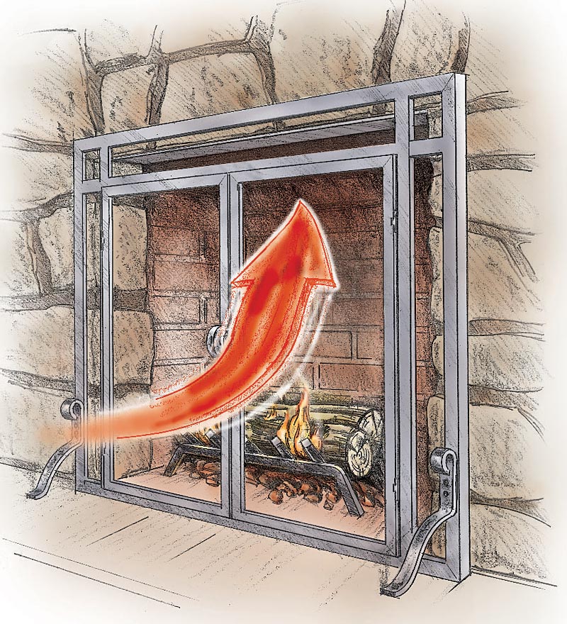 Plow & Hearth Fireplace Cleaning & Maintenance Fireplace & Hearth Medium Pavenex® Fireplace Blanket Stops Overnight Heat Loss - Black