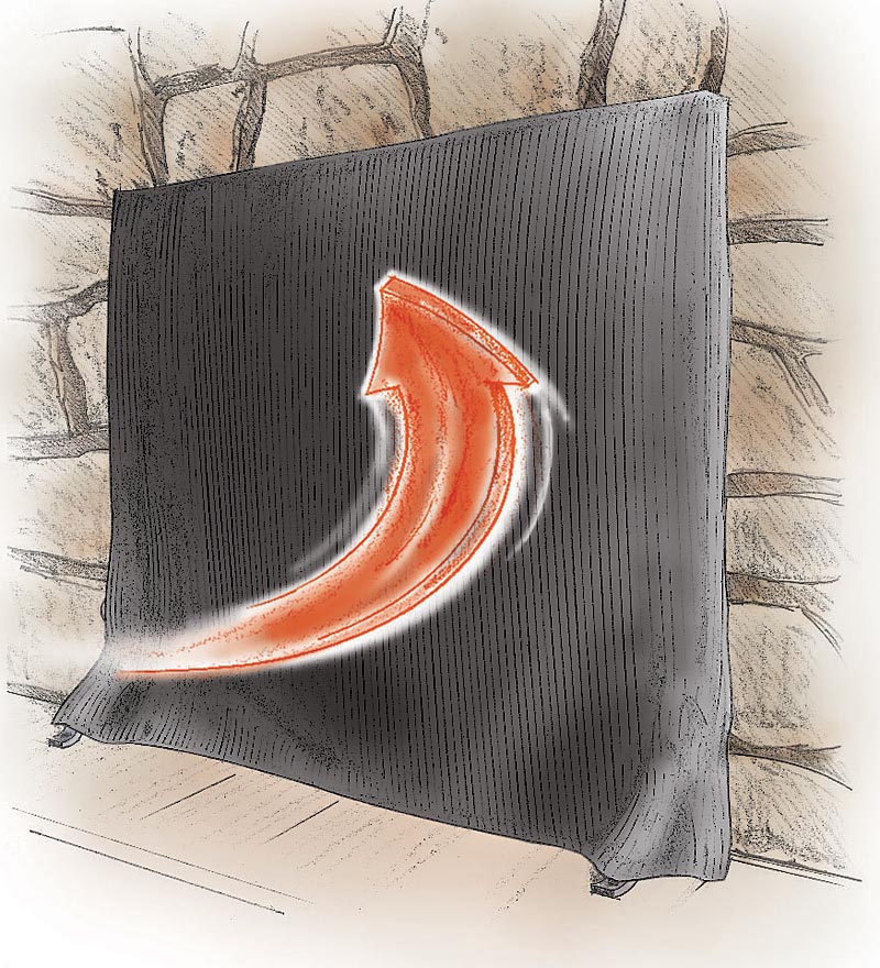 Plow & Hearth Fireplace Cleaning & Maintenance Fireplace & Hearth Medium Pavenex® Fireplace Blanket Stops Overnight Heat Loss - Black