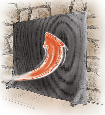 Plow & Hearth Fireplace Cleaning & Maintenance Fireplace & Hearth Medium Pavenex® Fireplace Blanket Stops Overnight Heat Loss - Black
