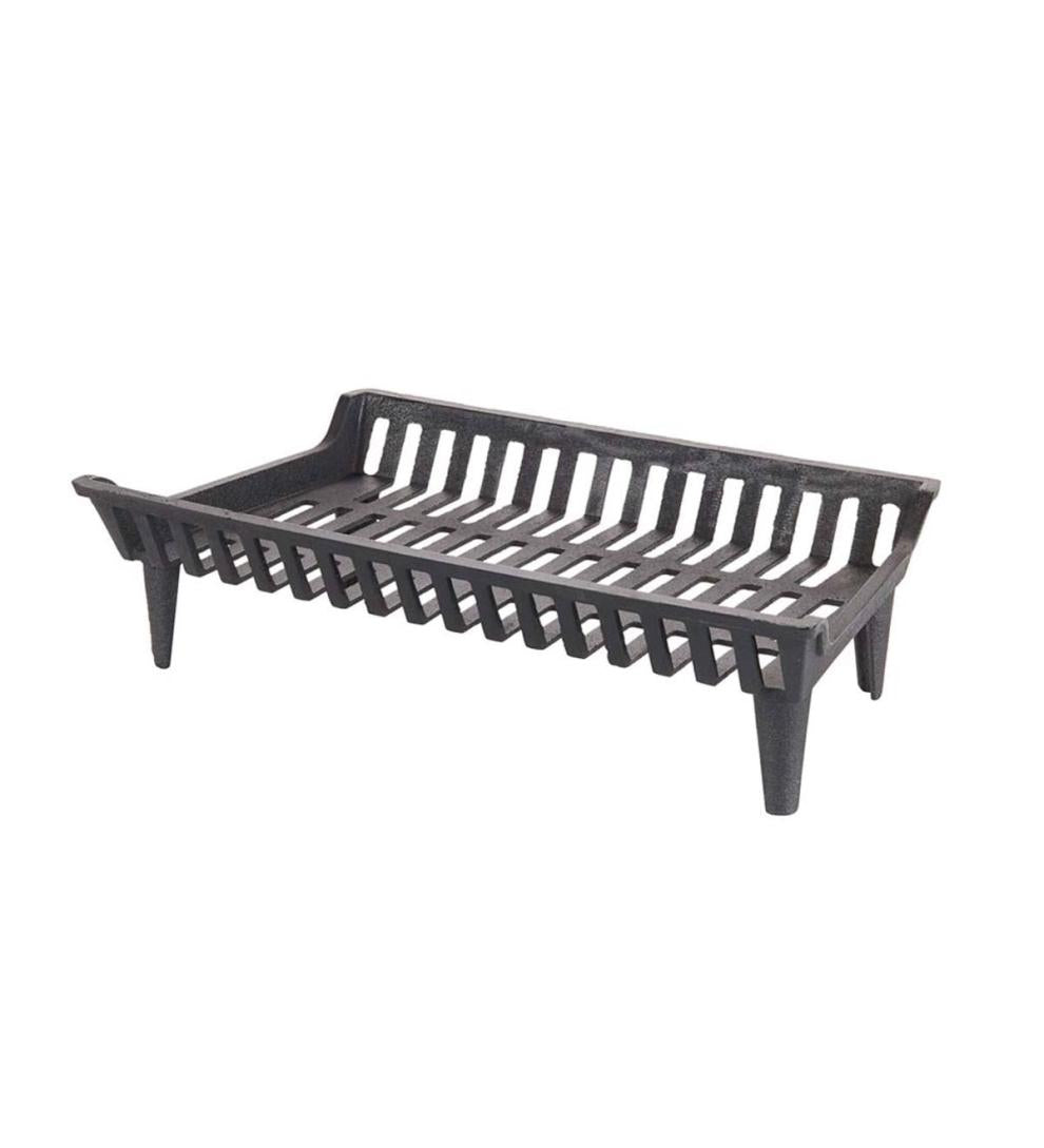 Plow & Hearth Fireplace Grates & Firebacks Fireplace & Hearth 1-Piece Cast Flat-Bottom Fireplace Grate
